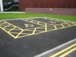 Disabled parking bay line marking company in UK