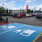 Electric charging bay line marking in UK
