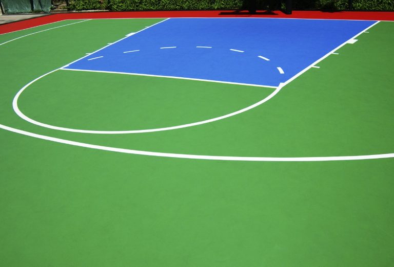 Sports court line marking services UK